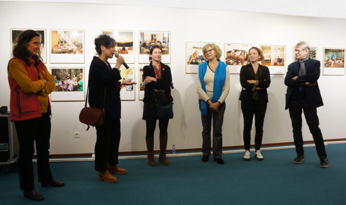 Vue de l’exposition lors du vernissage. Galerie Dityvon – Université d’Angers – 27 janvier 2023